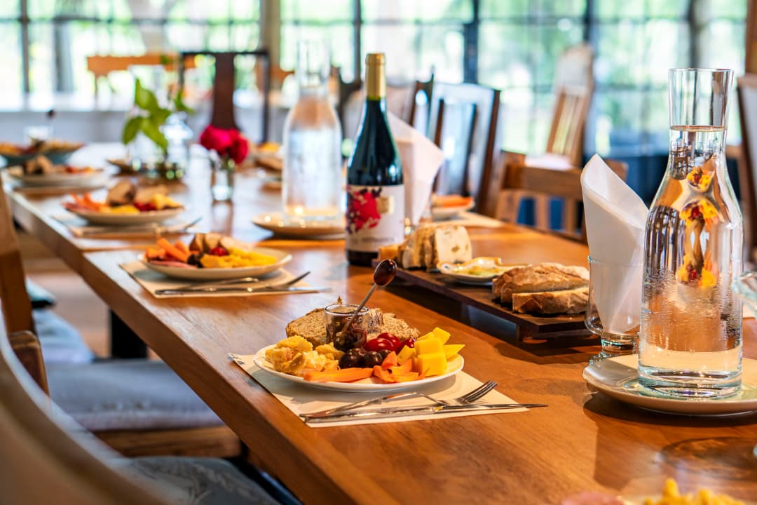 Mesa degustación de vinos de Arinarnoa